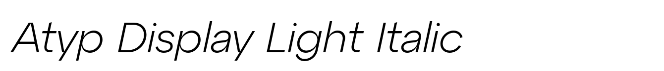 Atyp Display Light Italic image